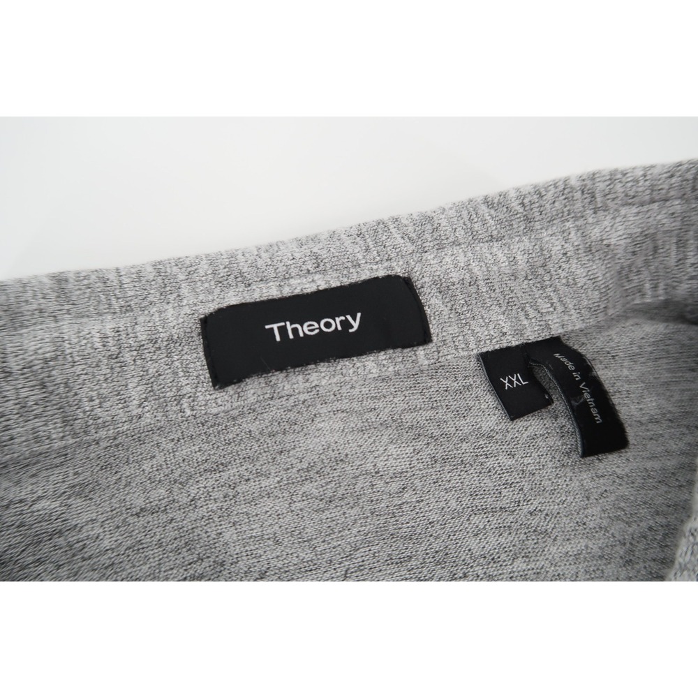 Theory Mens XXL Bron C Anemone Polo Shirt Gray Heather Short Sleeve Button 2XL - Picture 3 of 9